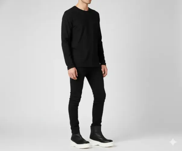 Bota Julius Original Plataforma | Couro Preto | Solado Branco | Zíper Traseiro | Tam 40