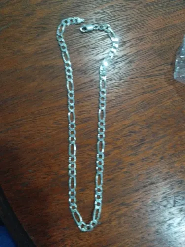 Corrente de prata masculina 49cm 35g prata de otima qualidade a