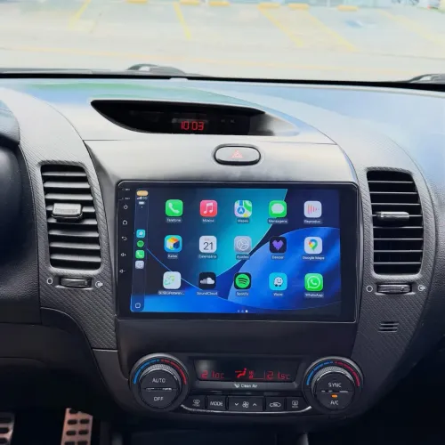 Central Multimídia Android Cerato 2013 a 2019 9 polegadas CarPlay e Android Auto