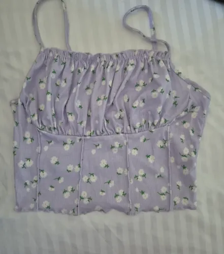 Top cropped floral