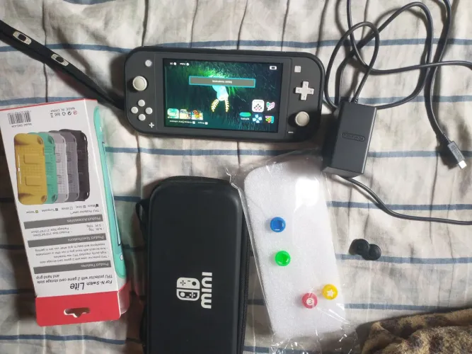 Nintendo switch lite desbloqueado completo com Assessórios