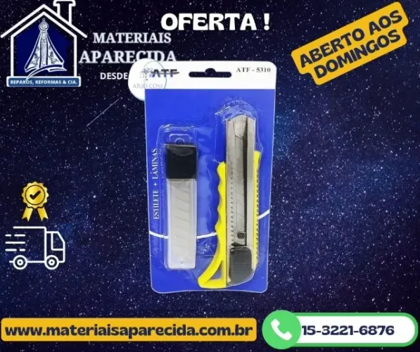 Estilete Largo Metal + 3 Laminas ATF 5310