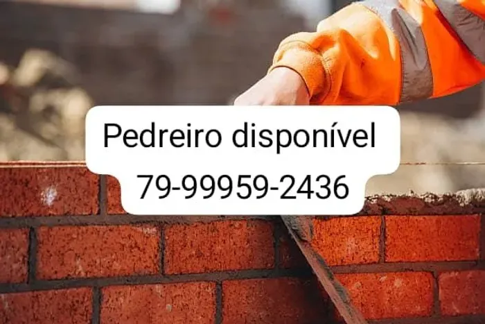 Pedreiro disponível em toda grande Aracaju