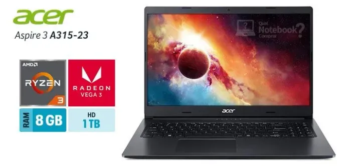 NOT ACER A315-R6DJ RYZEN3 3250/8GB/1TB/15.6/W10 8