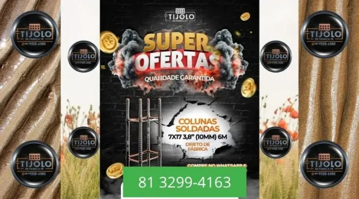 atacado de colunas para obras