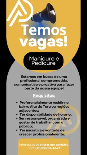 Vaga para MANICURE 
