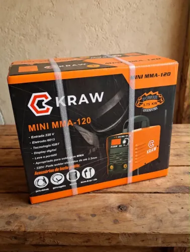 Máquina Inversora de solda mini MMA-120 Kraw 220V