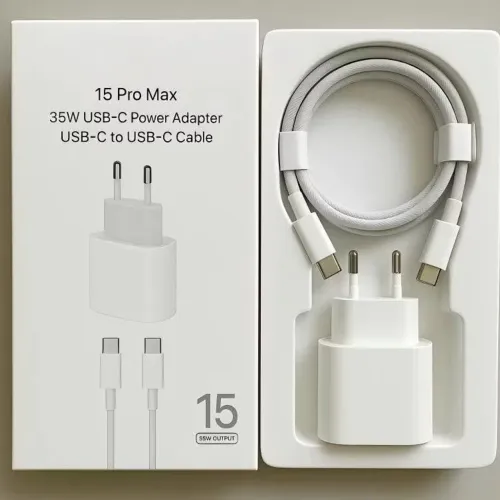 Cabo e carregador para iPhone e para Android também