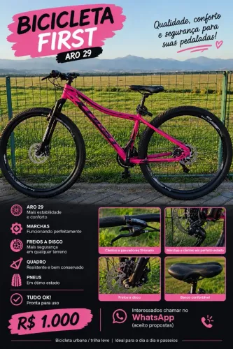Bike aro 29 rosa