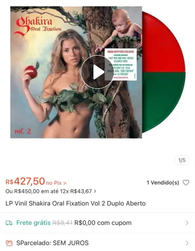 Leia - LP Shakira Vinil Colorido