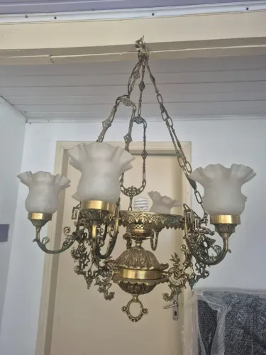 lustre pendente de latão
