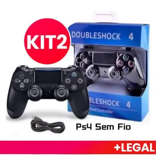 KIT 2 controles ps4 sem fio - Execelente e novo 