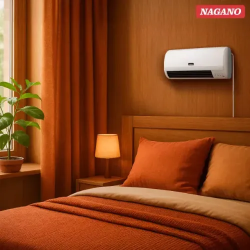 Aquecedor de Parede Elétrico 2 em 1 com Timer 2000W - E031997