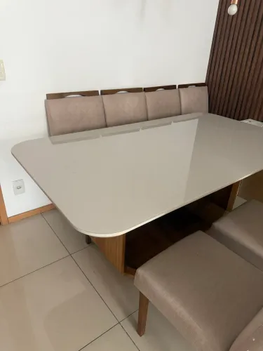 Mesa jantar 2,20 com 6 cadeiras