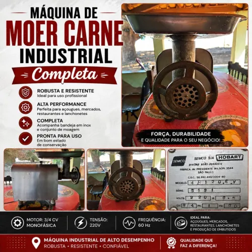 Máquina de moer carne completa