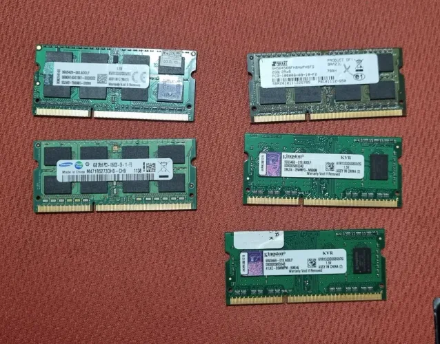Lote memórias DDR3 Notebook Ler a descrição