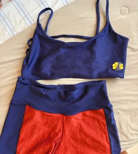 Conjunto fitness colorido da Pitanga, Tam P