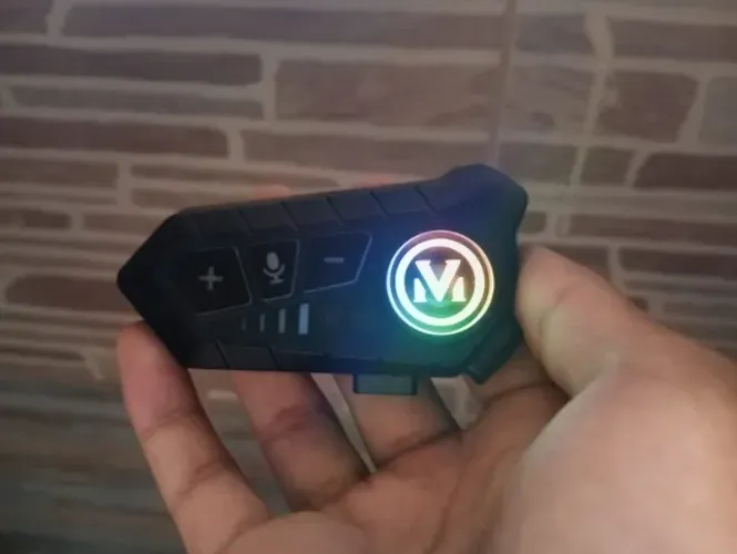 Fone de ouvido Bluetooth para Capacete Moto Y10 (LED RGB e Anti-Ruído)