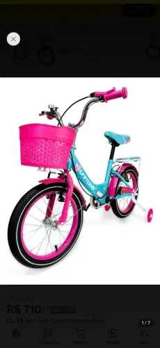 Bicicleta infantil love tiffany aro 16 da unitoys