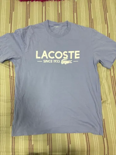 Camisa Azul Lacoste - tamanho M 