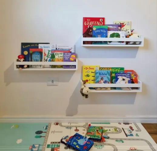 Prateleira Decorativa Livros Infantil U 60 L X 12 A X 10 P