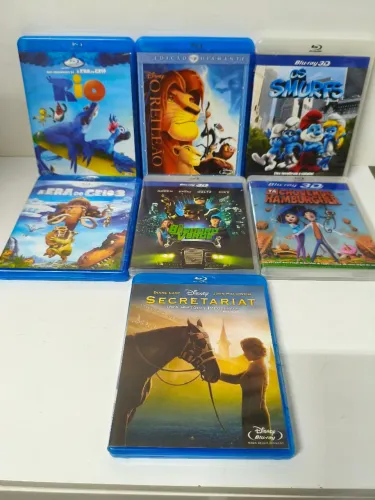 Filmes blu-ray lote rei leão Smurfs rio