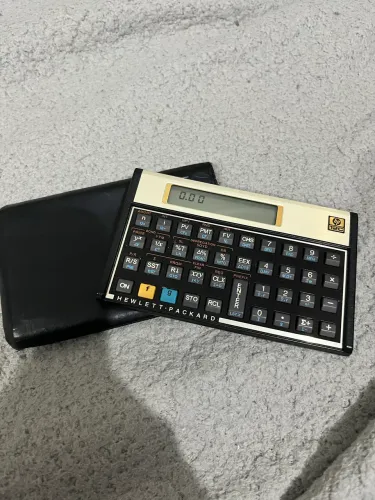 Calculadora HP 12C Gold Original + Capa Couro + Pilhas Novas