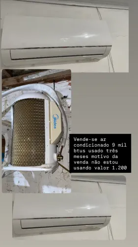 Ar condicionado 9 mil btus novo usado três meses somente