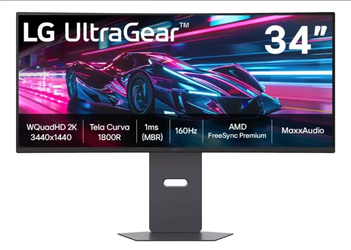 Monitor Gamer LG UltraGear Curvo 34" Ultrawide 160Hz Lacrado