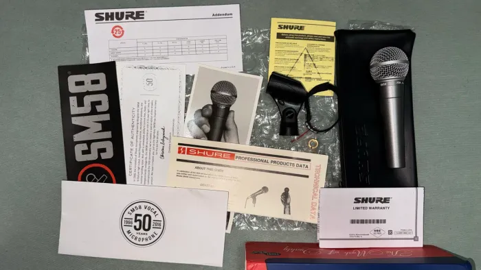 Microfone Shure SM-58 aniversário de 50 anos