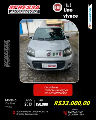 Fiat Uno Vivace/rua 1.0 EVO Fire Flex 8V 5P 2013