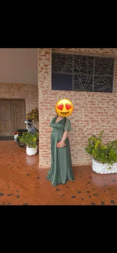 Vestido festa verde Olívia