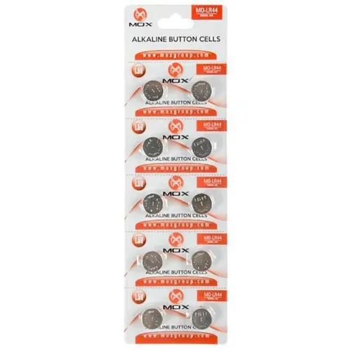 08 Cartelas Lr44 1,5v Bateria Pilha Longa Duração - Blister 10 Pçs Super Power Total 80