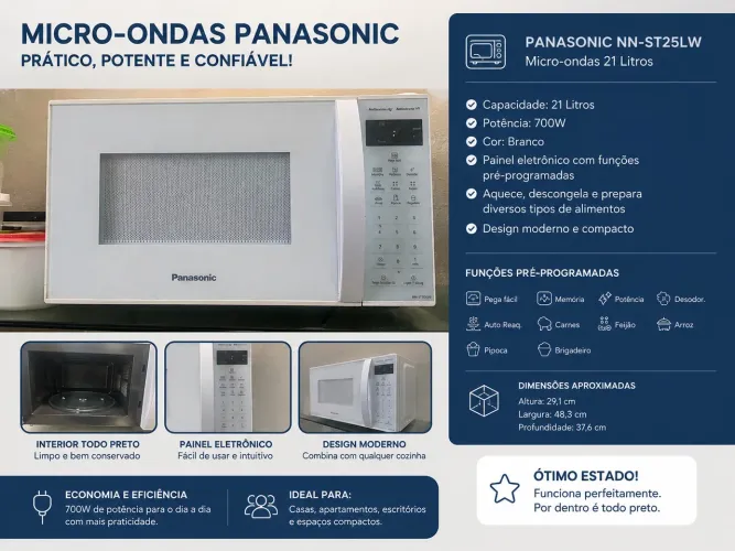 Micro-ondas Panasonic 21L