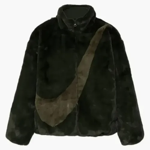 jaqueta grife nike original europeia feminina verde pelugem