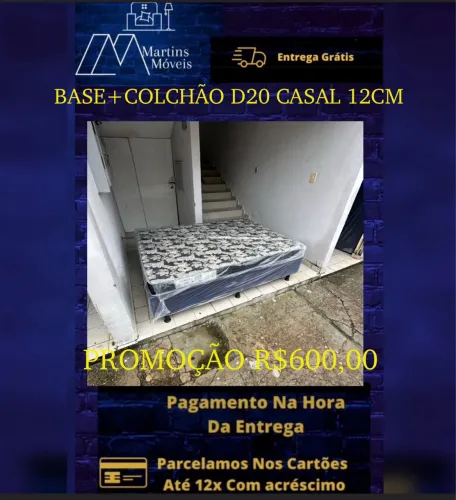 GRANDE PROMOÇÃO BASE CAMA CASAL  MAIS COLCHÃO D20 ENTREGA GRATIS 