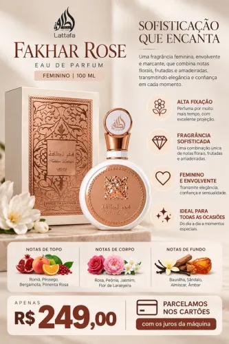 Perfume árabe Fakhar Rose 