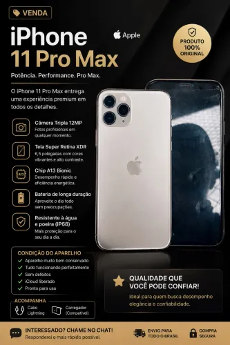 iPhone 11 Pro Max em ótimo estado de conservação