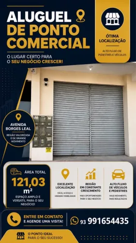 Ponto comercial amplo  na Borges Leal 