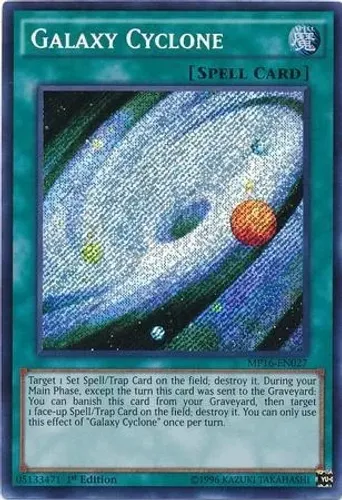 Yugioh!!! Galaxy Cyclone MP16-PT027 Secret Rare
