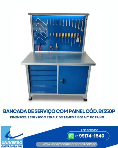 Bancadas e armários industriais