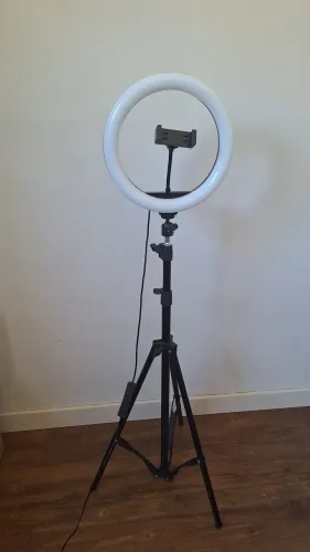 Ring light profissional com rgb led colorido com tripé