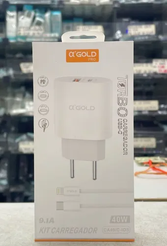 Carregador Turbo A'GOLD PRO CA40 UsbC-iOS