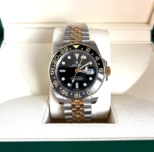 Relógio GMT Master II Black Gold 40mm Automático Vidro Safira Jubilee Premium AAA+