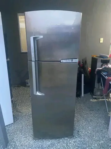 Vendo geladeira brastemp inox lindona funcionando perfeitamente entrego 