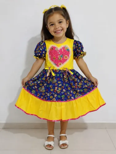 Vestido junino infantil 4 anos