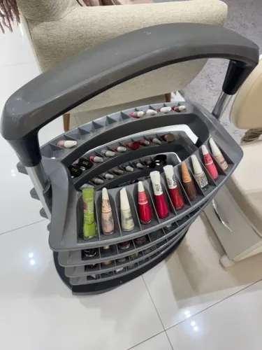 Carrinho suporte esmalte para manicure + esterelizador 