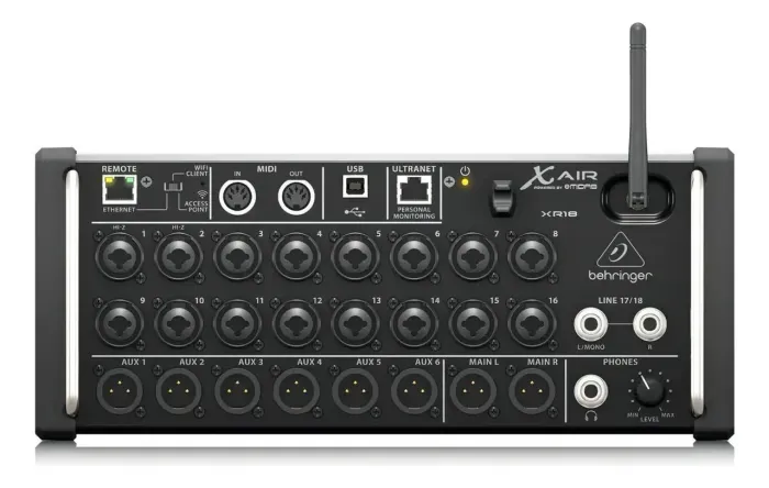 Mesa de Som Digital XR18 Behringer <br>Mixer Behringer XR<br>Mixer <br>Mixer Behringer XR18 X Air