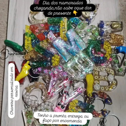 Chaveiro em resina 