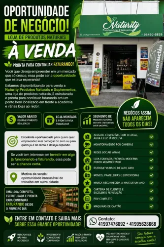 Vendo Loja de produtos Naturais